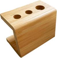 Bamboo Bathroom Organizer, 2/3/4 Holes Electric Toothbrush Holder, Multi-Compartment Storage Box beige
