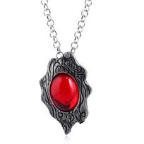 Madingas DMC Devil MayCry 5 Dante Pakabukas Karoliai Raudonas Mėlynas Akmuo Cosplay Karoliai Ilgas Virvės Grandinėlė Vintažinės Dovanos Moterims Vyrams black