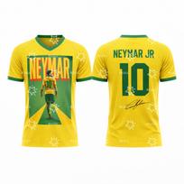 Neymar No.10 Futbolo marškinėliai Brazilija Gerbėjo Dovana Vasariniai Sportiniai Marškinėliai Vaikų Drabužiai T-shirt Moteriškas Dviratininko Marškinėlis M