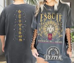 Esquie Clair Obscur Expedition 33 Comfort Colors Marškinėliai - Dvipusiai Žaidimų Marškinėliai - Juokingi Žaidėjų Marškinėliai - Unisex Žaidimų Dovana - Virusiniai Grafiniai Marškinėliai 110 gray