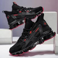 Men's 2026 Breathable Shock-Absorbing Blade Running Shoes 44 juoda/raudona