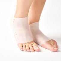Kvėpuojantis silikoninis kulno apsaugas smūgiams sugerti ir spaudimui mažinti, atrama nuo padinio fascito One Size skaidri
