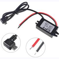 Atsparus vandeniui 12V į 5V keitiklis DC-DC žeminantis modulis Maitinimo adapteris USB-A moteriškas/Type C/Dvigubas USB/Atviras laido jungtis One Size