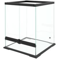 Terrarium Glass Enclosure Lockable Cable Management 45x45x60cm Black
