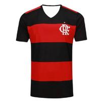 Men Women Kid Flamengo RJ Fan Football Jersey Red Black Stripe Quick‑Dry Short Sleeve Tee Brazil Soccer Club Sport Supporter Top 140 black