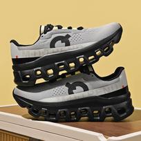 Men's Breathable Summer Flyknit Running Shoes - Shock Absorbing, Versatile, Trendy Dad Shoes Size 45 gray