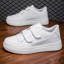 Men's Lightweight Pure White Velcro Canvas Casual Shoes (Large Sizes Available) 43 gryna balta spalva