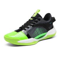 Low-Cut Practical Basketball Shoes, Breathable, Non-Slip, Shock-Absorbing and Wear-Resistant for Men and Women 45 black