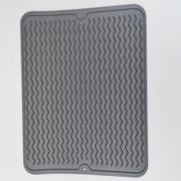 Silikoninis indų džiovinimo kilimėlis 40 x 30 cm - Didelis indų džiovinimo kilimėlis, Stalviršio kilimėliai, Indų džiovinimo kilimėlis, Kriauklės kilimėliai, Didelis silikoninis 30x40cm tamsiai pilka spalva