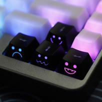 4Pcs Wasd Arrow Broadside Lighting Key Cap For Mechanical Keyboard Compatible With Mx Switch Cute Emo Keycap Set blue