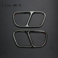 Car Styling For BMW X5 X6 F15 F16 Exterior Accessories Auto Tail Throat Exhaust Pipe Decoration Covers Sticker and decals juoda