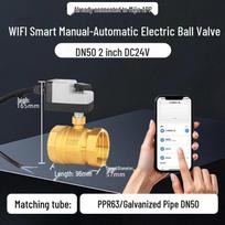 WiFi išmanus elektrinis rutulinis vožtuvas su nuotolinio valdymo laikmačiu automatiniam laistymui Controller DC24V