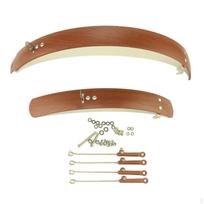Cycle Mudguard Kit EasytoInstall Bike Set with Brackets Guarding Front Brown_16 Inch V-brake brown