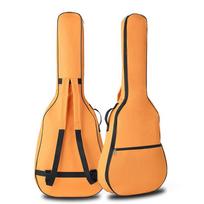 Nešiojamas dvigubų diržų akustinės gitaros minkštas nešiojimo dėklas, koncertinis krepšys oranžinė
