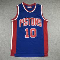 Vyriški Detroit Pistons krepšinio marškinėliai Dwight Howard Rose Griffin Drummond Thomas Rodman Siuvinėti Gerbėjų apranga XL red