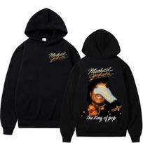 Michael Jackson King of Pop Music Fan Hoodies Men Women Fashion Trending Classic Sweatshirt Casual Fleece Long Sleeve Pullovers XXL black