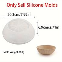 1 Ring Silicone Mould for Epoxy, Candle Making, Plaster Cement Succulent Planters, Decorative Pot Crafts, DIY Craftsmen Gifts white