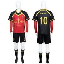 Anime Cosplay Costume Nagi 8 Ness 10 Kaiser Isagi Reo Sae Shidou Cosplay Jersey Shorts Matching Set Uniform Train Suit XL&Football Anime red