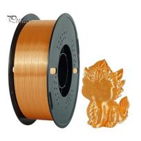 3D Printer Supply Silk PLA Filament, 1.75mm 1kg Spool Filament for Easy to Print FDM Printers, Shiny Metallic DIY Ornaments and Models Printing žalia