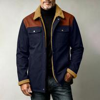 Men's European Casual Jacket with Zipper and Multiple Pockets for Fall Winter XXL tamsiai mėlyna