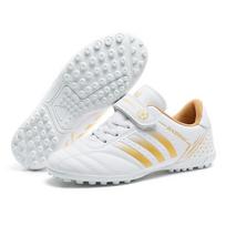 Velcro Low-Top Football Shoes for Boys and Girls - Competition & Training Outdoor Sports 29 white
