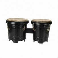 Bongos Tunable Bongo Drums Glossy Pair for Beginners, Young Children, Rhythm Rehearsal Music juoda