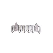 Deimantiniai Vamzdžio Dantų Grillz - Hip Hopo Papuošalai Helovinui white