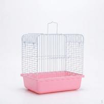 Nešiojamas metalinis paukščių narvas papūgėlėms, meilės paukšteliams, finikams ir mažiems paukščiams, kelioninis transportavimo dėklas Small Bird Cage geltona