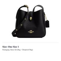 COACH Hadley Karvės Odos Kryžmai Nešiojama Rankinė Maža Moteriška Juoda CAL60-IMBLK One Size 1 black