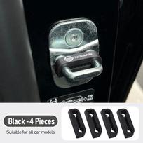 4Pcs Car Door Lock Shock Absorber Protective Buckle Cover Sticker For Nissan Qashqai J11 J10 Sylphy N7 Teana Note Navara Patrol juoda