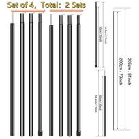 Set of 1 Tent Tarp Poles Universal Telescopic Adjustable Aluminium Camping Awning Poles Tent Accessories for Headroom Canopy
