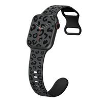 Engraved Leopard For Apple Watch Series 10 band 42mm 46mm 44mm 45mm 38mm 40mm 41mm Silicone Correa Bracelet Series 10987SE654321 Ultra 2 49mm Straps Series10 46mm gray