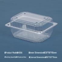 Transparent Disposable Fruit Box with Lid – Food-Grade Plastic, Rectangular, Sturdy for Takeaway, Ideal for Strawberries or Cut Fruit gray