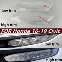 Honda Civic 2016-2019 Headlight Covers for All Trim Levels Low trim, passenger side/R gray