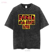 Fania All Stars gyvai Marškinėliai Salsa Hector Lavoe Willie Marškinėliai Žvaigždės vintage Skalbti Patogūs Unisex vyrams streetwear 2XL black