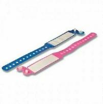 Patient Identification Band for New Born Baby (Pack of 100 Pcs.) Easy to USE white