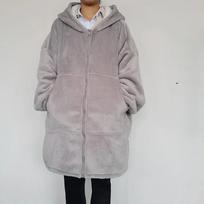 Hoodie Oversized Wearable Blanket Deep Pocket Comfy Sleeves Front Zipper Deluxe Fleece Sweatshirt Blanket Winter Blanket 80x110cm šviesiai pilka spalva