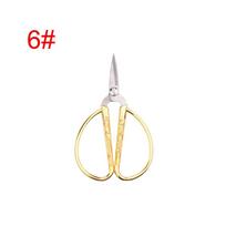 Gold Durable Craft Fabric Stainless Steel Household Shears Scissors Sewing Tool Tailor Scissor beige