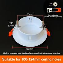 Plastic Wall Hole Cover Snap-on Air Vent Ducting Decor Practical Air Conditioning Hole Cover 106-124mm