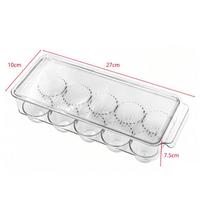 Egg Storage Box with Lid, Food-Grade Plastic, Kitchen Refrigerator Organizer white