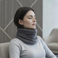 Memory Foam Neck Pillow Portable U-Shaped for Travelers pilka spalva