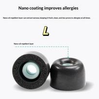 1 3Pairs Replacement Memory Foam Ear Tips Cushion For Wf 1000Xm6 Xm5 Xm4 Xm3 Anti Slip Earphone Earplug gray