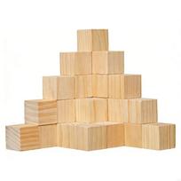 100Pcs Unfinished Cubes Paintable Wooden Squares For Children Adult Handmade Craft Painting Carving Home Decoration Y5GB beige