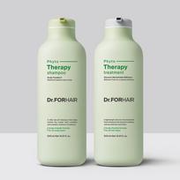 DR.FORHAIR Phyto Therapy Hair Care 2 Piece Set Shampoo 500ml Treatment 500ml Gentle Sensitive Scalp Care beige