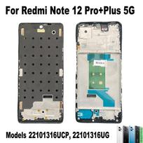 For Xiaomi Redmi Note 12 Pro + Plus 5G LCD Front Frame Housing Middle Frame Bezel Plate Replacement 22101316UCP 22101316UG NOTE 12 PRO PLUS white