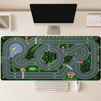 City Traffic Road Map Pattern Large Mouse Pad Non Slip Rubber Extended Desk Mat For Gaming Office Workspace Keyboard Mouse Setup 800x300x3mm