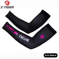 X-TIGER Bike Leg Sleeve Sports Arm Sleeve Sun Anti-UV Leg Sleeves Ice Fabric Bicycle Leg Sleeve Run Fitness Cycling Arm Warmers M black