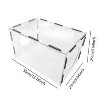 Dust Box Dustproof Cage Clear Tabletop Polisher Buffing Cover for Engraving from 35cmx25cmx25cm