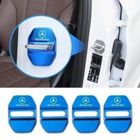 4 vnt. Automobilio durų spynos dangtelio dėklas Apsauga Mercedes Benz AMG E S C A B klasėms GLE GLS CLS GLC CLA GLA W212 W204 W211 W213 W205 mėlyna