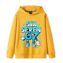 67 Six Seven Italian Brainrot Hoodie Funny Graphic Jersey Girls Kids Polar Warm Kids Autumn Hoodie Casual Unisex Sweatshirt 140 blue